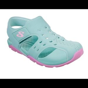 Sketchers girls size 2 teal Sandal